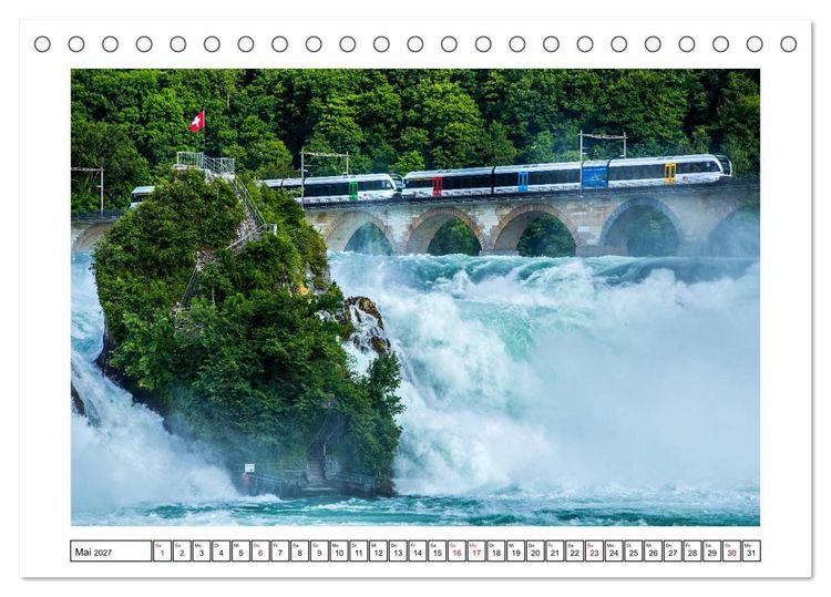 Produktbild: Rheinfall in Schaffhausen - Ein Naturschauspiel (Tischkalender 2027 DIN A5 quer), CALVENDO Monatskalender