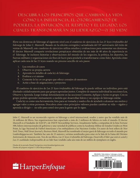 Produktbild: Las 21 Leyes Irrefutables del Liderazgo, Cuaderno de Ejercicios