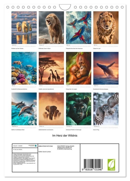 Produktbild: Im Herz der Wildnis (Wandkalender 2026 DIN A4 hoch), CALVENDO Monatskalender