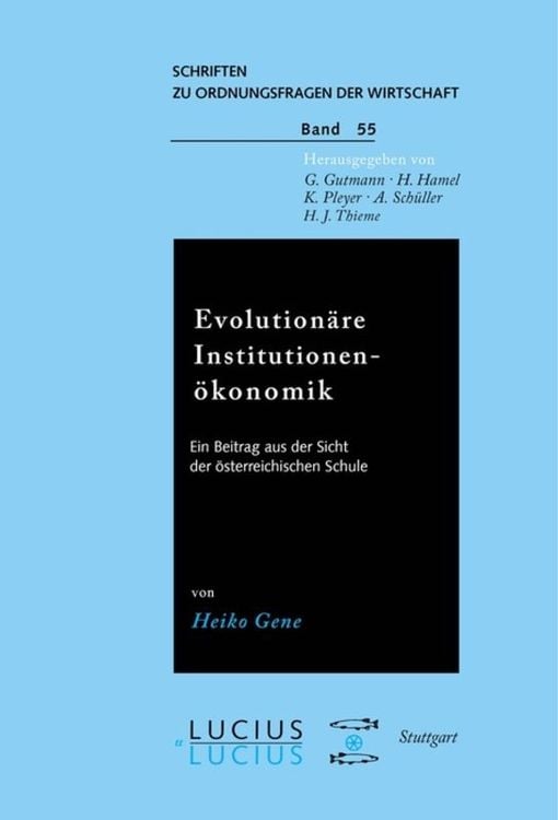 Produktbild: Evolutionäre Institutionenökonomik