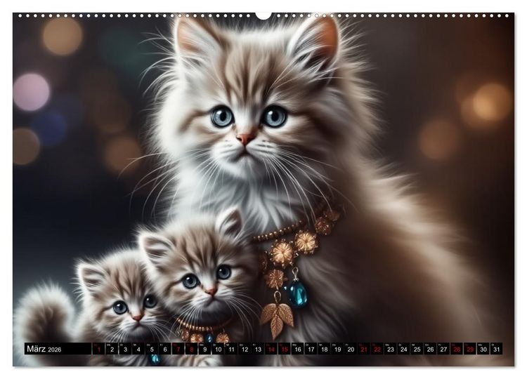Produktbild: Katzenmomente (Wandkalender 2026 DIN A2 quer), CALVENDO Monatskalender