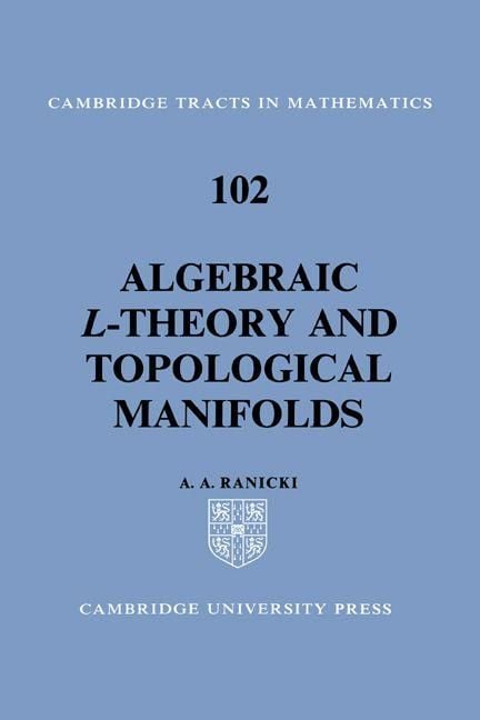 Produktbild: Algebraic L-Theory and Topological Manifolds