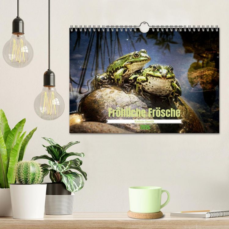 Produktbild: Fr&ouml;hliche Fr&ouml;sche (Wandkalender 2026 DIN A4 quer), CALVENDO Monatskalender
