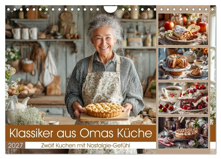 Produktbild: Klassiker aus Omas K&uuml;che - Zw&ouml;lf Kuchen mit Nostalgie-Gef&uuml;hl (Wandkalender 2027 DIN A4 quer), CALVENDO Monatskalender