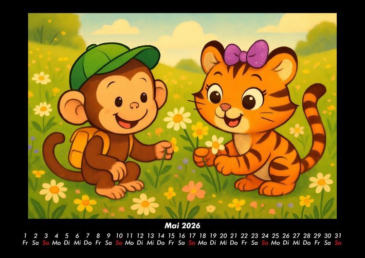 Produktbild: Milo & Tina - Ein Jahr voller Freundschaft 2026 Fotokalender DIN A3