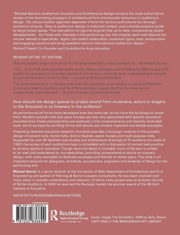 Produktbild: Auditorium Acoustics and Architectural Design