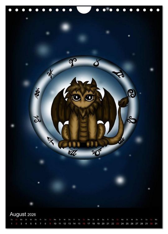 Produktbild: Drachen-Sternzeichen (Wandkalender 2026 DIN A4 hoch), CALVENDO Monatskalender