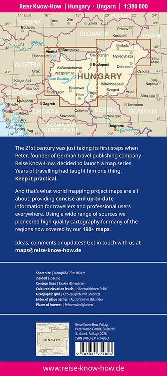 Produktbild: Reise Know-How Landkarte Ungarn | Hungary (1:380.000)