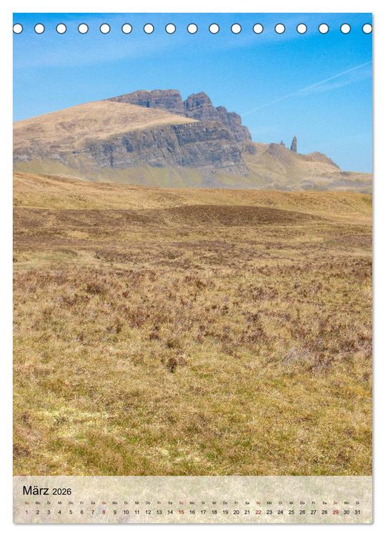 Produktbild: Schottland -Schottische Highlands (Tischkalender 2026 DIN A5 hoch), CALVENDO Monatskalender