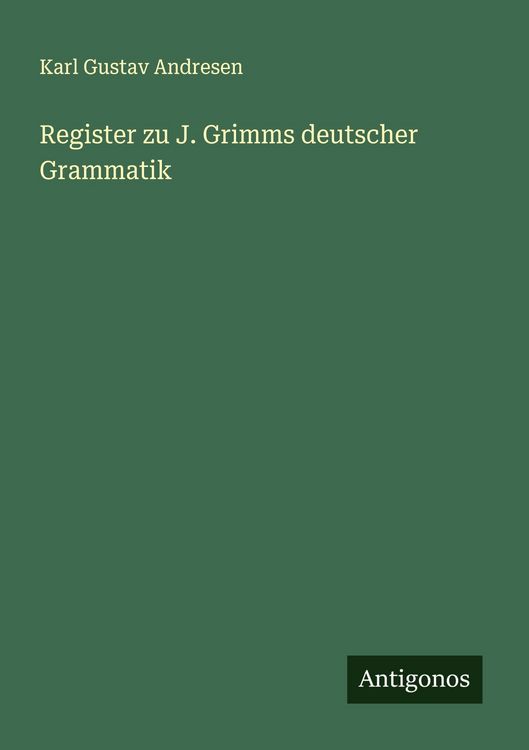 Produktbild: Register zu J. Grimms deutscher Grammatik