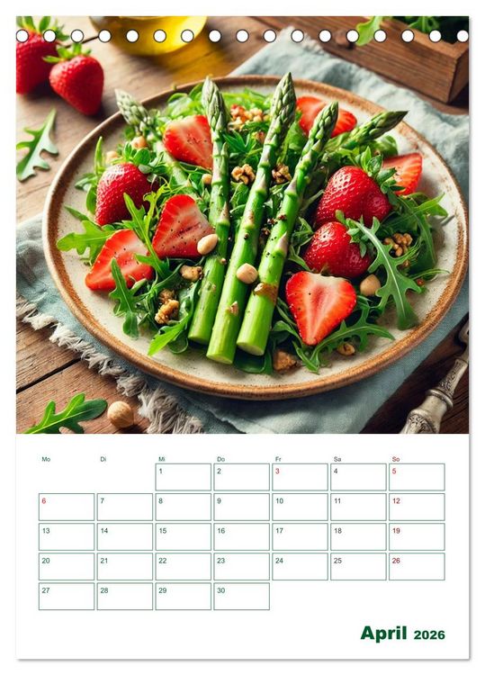 Produktbild: Spargelgl&uuml;ck &ndash; von der Ernte bis zum Genuss (Tischkalender 2026 DIN A5 hoch), CALVENDO Monatskalender