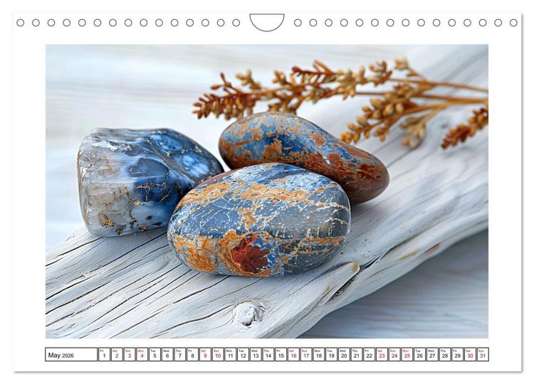 Produktbild: Shining Semi-Precious Stones (Wall Calendar 2026 DIN A4 landscape), CALVENDO 12 Month Wall Calendar