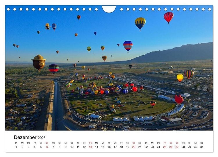Produktbild: Balloon Fiesta New Mexico (Wandkalender 2026 DIN A4 quer), CALVENDO Monatskalender