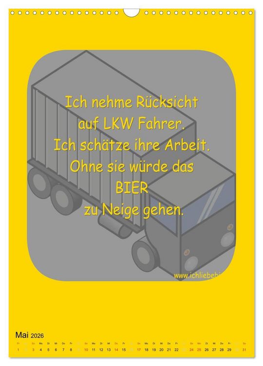 Produktbild: Ich liebe Bier (Wandkalender 2026 DIN A3 hoch), CALVENDO Monatskalender