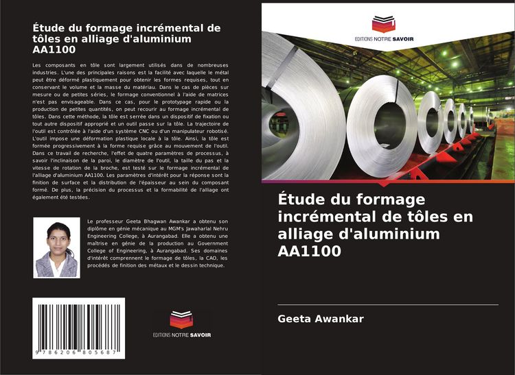 Produktbild: &Eacute;tude du formage incr&eacute;mental de t&ocirc;les en alliage d'aluminium AA1100