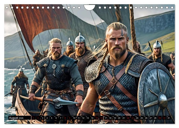 Produktbild: Kampf der wilden Wikinger (Wandkalender 2026 DIN A4 quer), CALVENDO Monatskalender