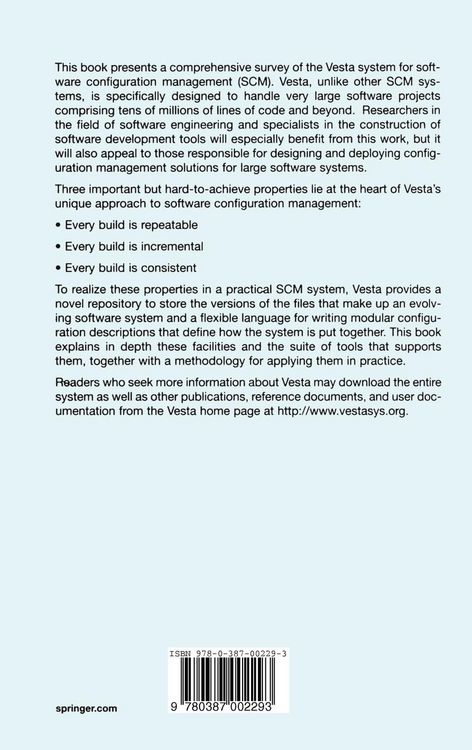 Produktbild: Software Configuration Management Using Vesta