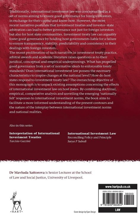 Produktbild: The Impact of Investment Treaty Law on Host States
