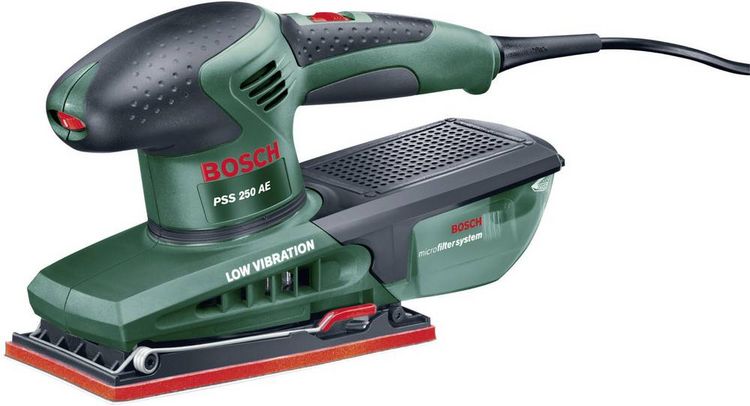 Produktbild: Bosch Home and Garden PSS 250 AE 0603340200 Schwingschleifer inkl. Koffer 250W 93 x 185mm