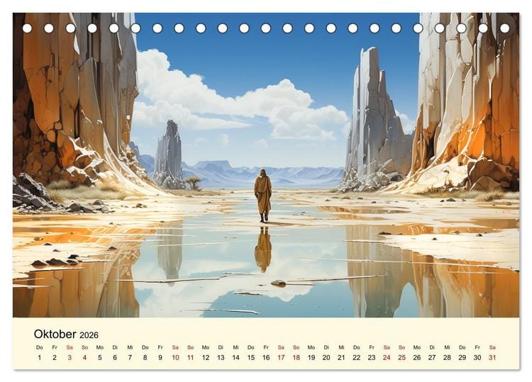 Produktbild: Surreale W&uuml;ste (Tischkalender 2026 DIN A5 quer), CALVENDO Monatskalender