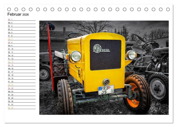 Produktbild: Trecker - Oldtimer / Geburtstagskalender (Tischkalender 2026 DIN A5 quer), CALVENDO Monatskalender