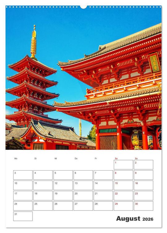 Produktbild: Tokio - Reiseplaner (Wandkalender 2026 DIN A2 hoch), CALVENDO Monatskalender