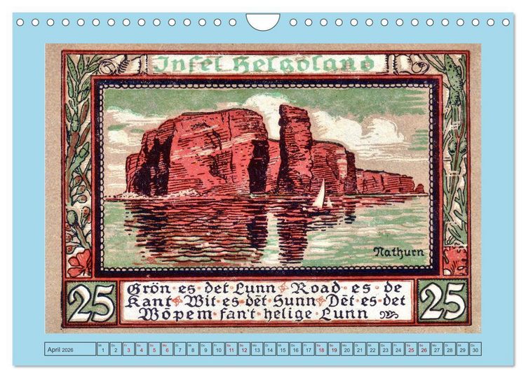 Produktbild: Gru&szlig; aus Helgoland (Wandkalender 2026 DIN A4 quer), CALVENDO Monatskalender