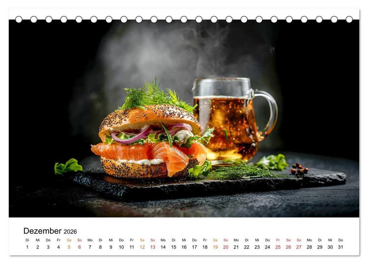 Produktbild: Fastfood - schnell, s&uuml;ndig, lecker (Tischkalender 2026 DIN A5 quer), CALVENDO Monatskalender