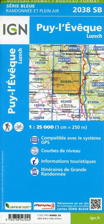 Produktbild: Puy-L'Ev&ecirc;que.Luzech 1:25 000