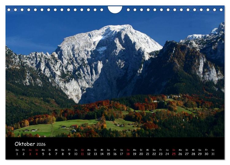 Produktbild: DIE ALPEN - Schroffe Gipfel und stille Seen (Wandkalender 2026 DIN A4 quer), CALVENDO Monatskalender