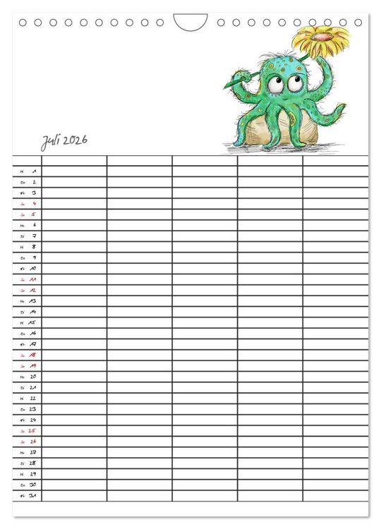 Produktbild: Bunte Freunde (Wandkalender 2026 DIN A4 hoch), CALVENDO Monatskalender