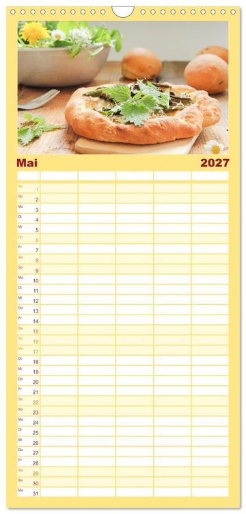 Produktbild: Familienplaner 2027 - K&ouml;stliche Brennnessel mit 5 Spalten (Wandkalender, 21 x 45 cm) CALVENDO
