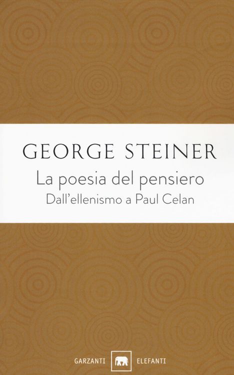 Produktbild: La poesia del pensiero. Dall'ellenismo a Paul Celan