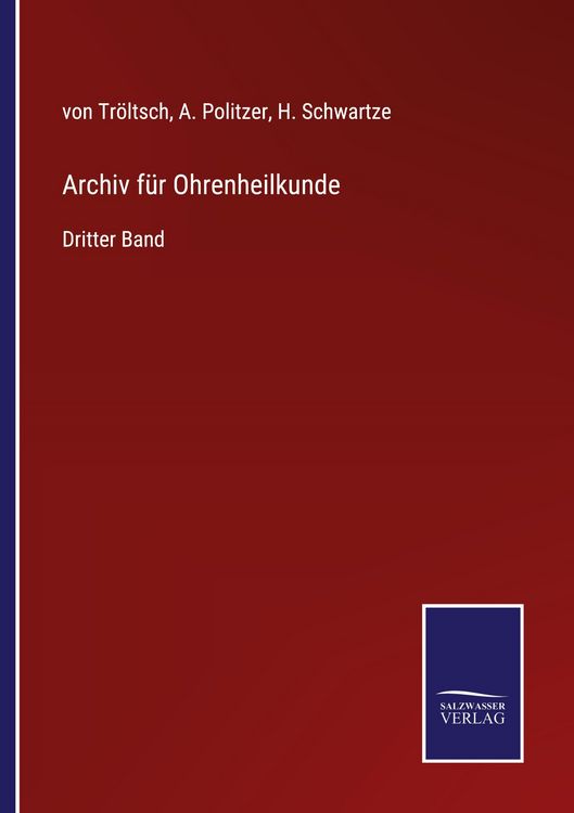 Produktbild: Archiv f&uuml;r Ohrenheilkunde