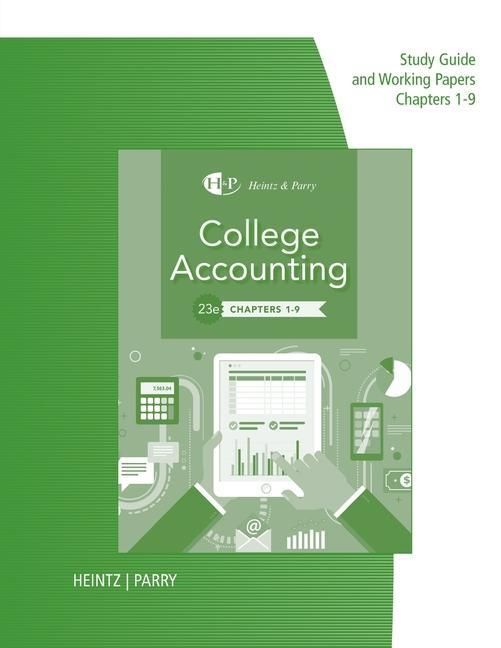 Produktbild: Study Guide with Working Papers for Heintz/Parry's College Accounting, Chapters 1- 9, 23rd