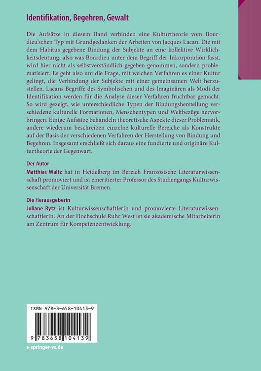 Produktbild: Identifikation, Begehren, Gewalt