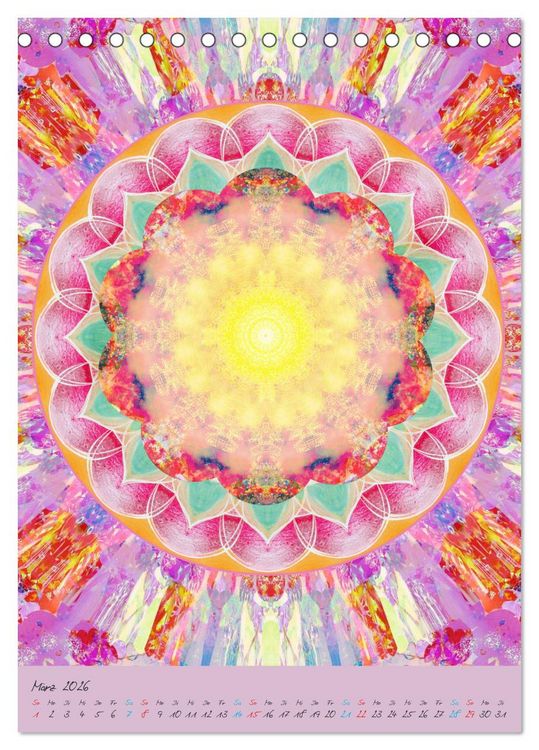 Produktbild: FLORALE MANDALAS (Tischkalender 2026 DIN A5 hoch), CALVENDO Monatskalender