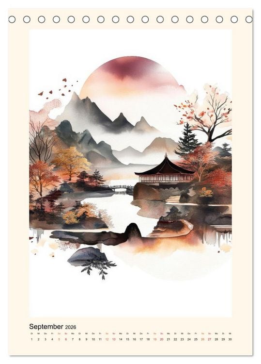Produktbild: Japan - Momente der Stille (Tischkalender 2026 DIN A5 hoch), CALVENDO Monatskalender