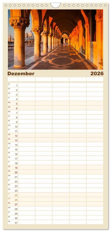Produktbild: Familienplaner 2026 - Bella Italia. Farben des S&uuml;dens mit 5 Spalten (Wandkalender, 21 x 45 cm) CALVENDO