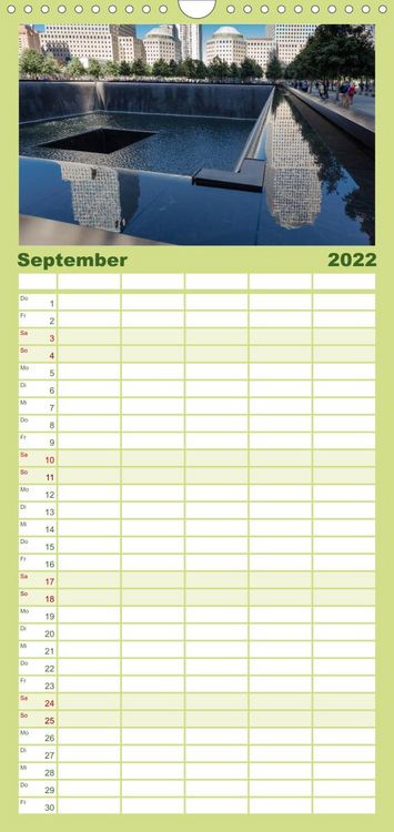 Produktbild: Familienplaner New York City Impressionen / Geburtstagskalender (Wandkalender 2022 , 21 cm x 45 cm, hoch)