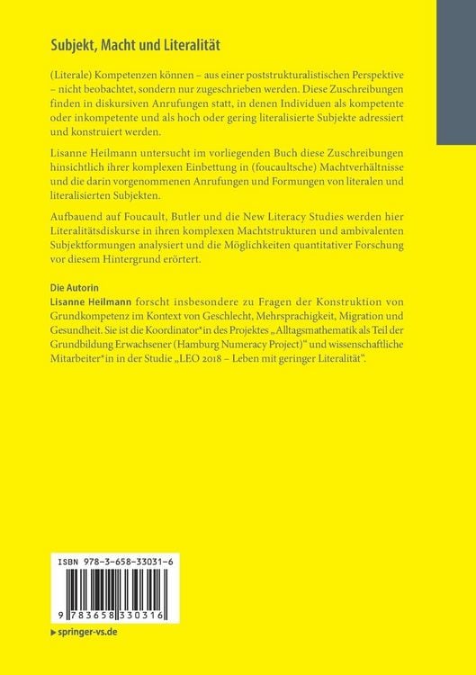 Produktbild: Subjekt, Macht und Literalit&auml;t