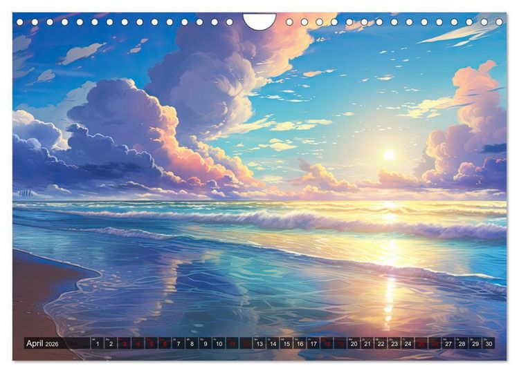 Produktbild: Inspirierende Str&auml;nde (Wandkalender 2026 DIN A4 quer), CALVENDO Monatskalender