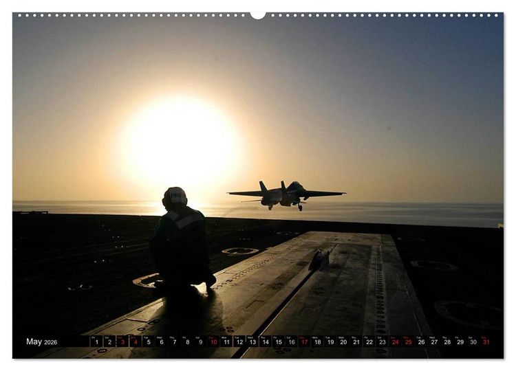 Produktbild: U.S. Aircraft - Fighting Jets (High Quality Premium Wall Calendar 2026 DIN A2 landscape),CALVENDO 12 Month Wall Calendar