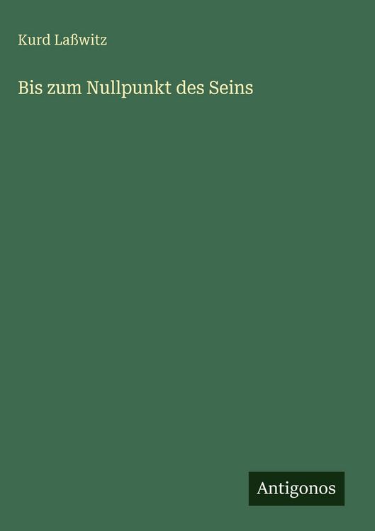 Produktbild: Bis zum Nullpunkt des Seins