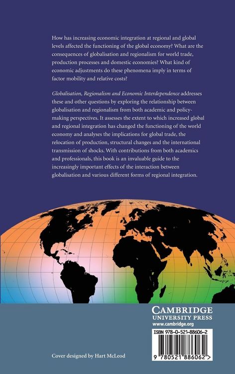 Produktbild: Globalisation, Regionalism and Economic Interdependence