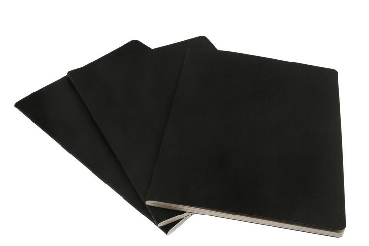 Produktbild: Moleskine Cahier Extra Large liniert schwarz. 3er Pack