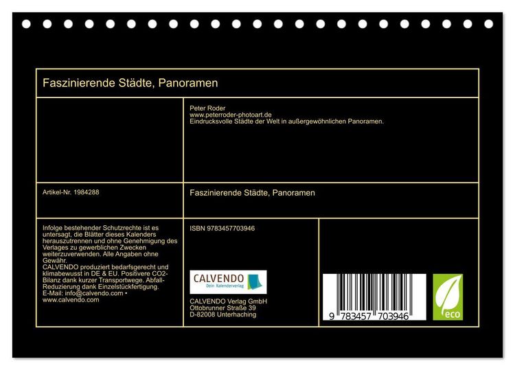 Produktbild: Faszinierende St&auml;dte, Panoramen (Tischkalender 2026 DIN A5 quer), CALVENDO Monatskalender