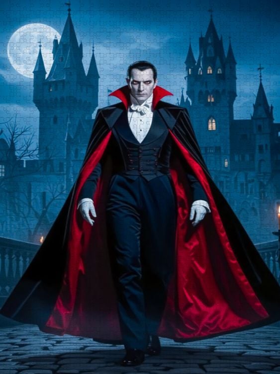 Produktbild: CALVENDO Puzzle Dracula, der adlige Vampir | 1000 Teile Lege-Gr&ouml;&szlig;e 64x48cm Foto-Puzzle f&uuml;r gl&uuml;ckliche Stunden