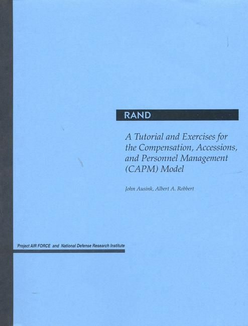 Produktbild: A Tutorial and Exercises for the Compensation, Accessions, and Personnel Management Model