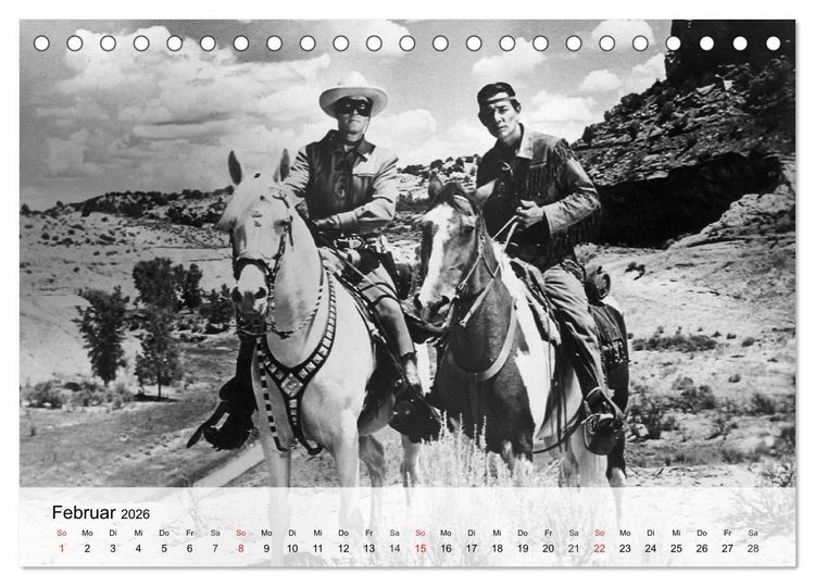 Produktbild: Westernhelden der Kinoleinwand (Tischkalender 2026 DIN A5 quer), CALVENDO Monatskalender